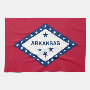 Kitchen towel with Flag of Arkansas, U.S.A.