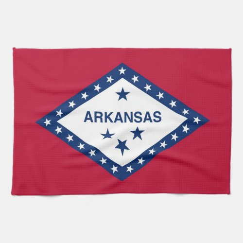 Kitchen towel with Flag of Arkansas USA