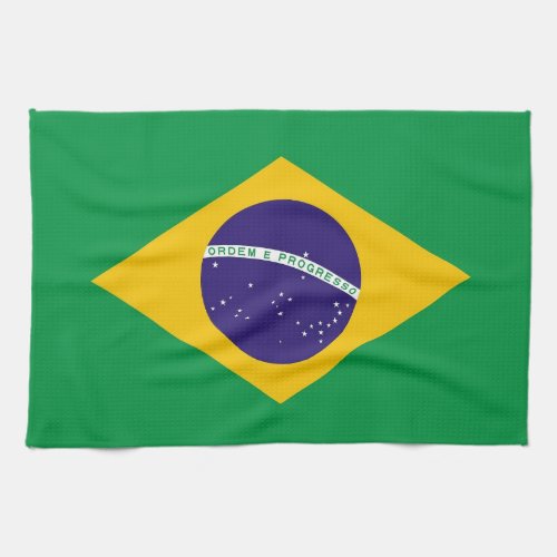 Kitchen towel with Flag of Brazil