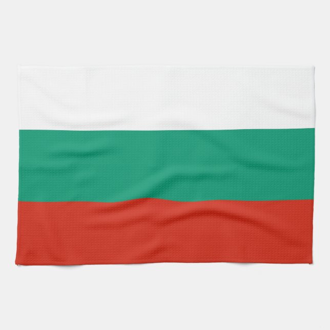 Kitchen towel with Flag of Bulgaria (Horizontal)