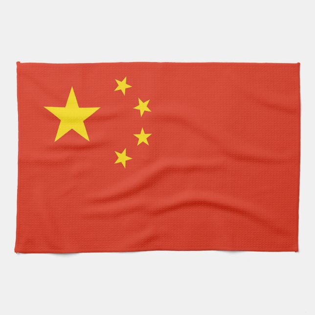 Kitchen towel with Flag of China (Horizontal)