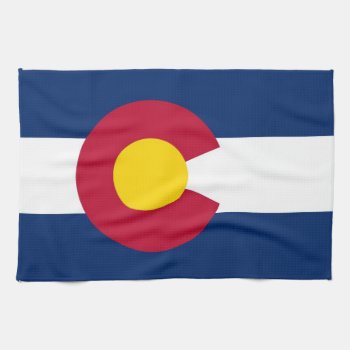 Kitchen Towel With Flag Of Colorado  U.s.a. by AllFlags at Zazzle