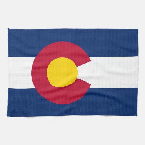 Kitchen towel with Flag of Colorado USA