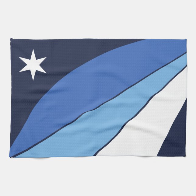 Kitchen towel with Flag of Columbia, SC (Horizontal)