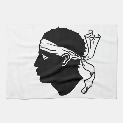 Kitchen towel with Flag of Corsica