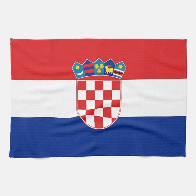 Kitchen towel with Flag of Croatia (Horizontal)