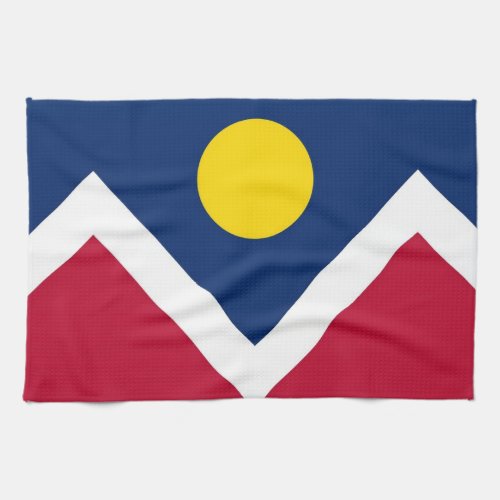 Kitchen towel with Flag of Denver Colorado