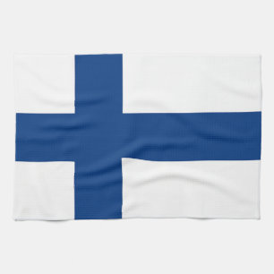 Kitchen towel with Flag of Finland