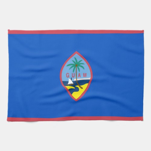 Kitchen towel with Flag of Guam USA