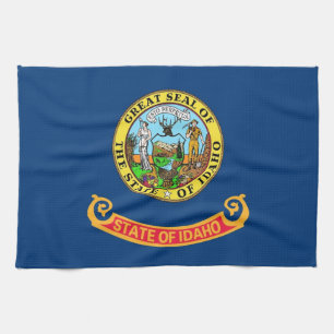 Kitchen towel with Flag of Idaho, U.S.A.
