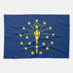Kitchen towel with Flag of Indiana, U.S.A.