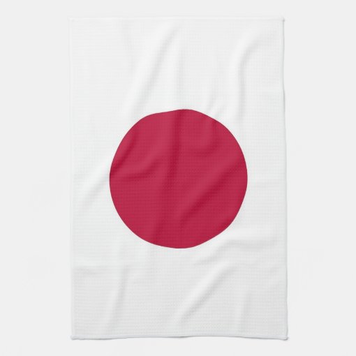 Kitchen towel with Flag of Japan | Zazzle