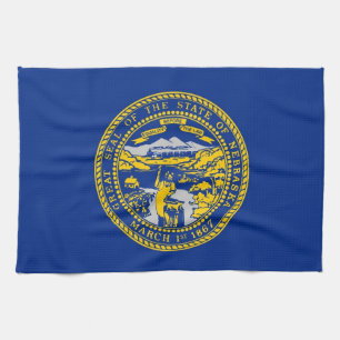 Kitchen towel with Flag of Nebraska, U.S.A.