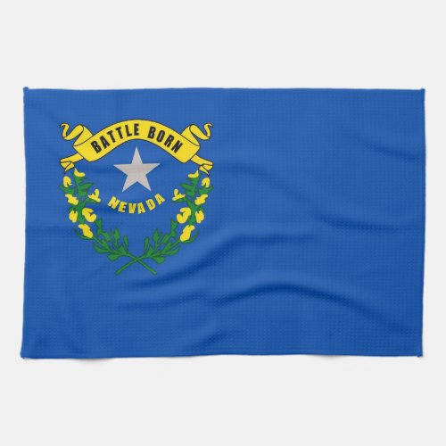 Kitchen towel with Flag of Nevada USA