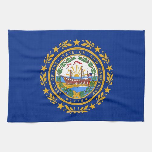 Kitchen towel with Flag of New Hampshire USA
