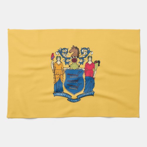 Kitchen towel with Flag of New Jersey USA