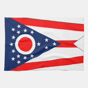 Kitchen towel with Flag of Ohio, U.S.A.