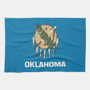 Kitchen towel with Flag of Oklahoma, U.S.A.