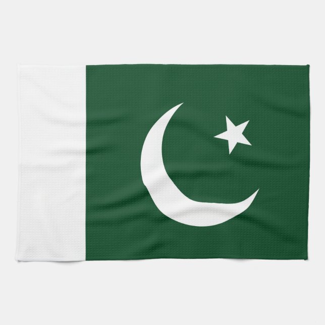 Kitchen towel with Flag of Pakistan (Horizontal)