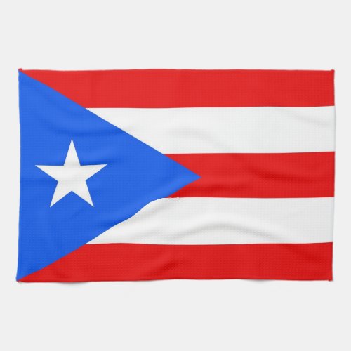 Kitchen towel with Flag of Puerto Rico USA