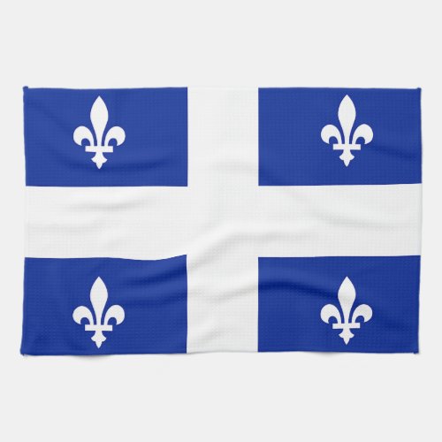 Kitchen towel with Flag of Quebec Canada