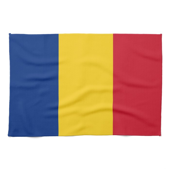 Kitchen towel with Flag of Romania