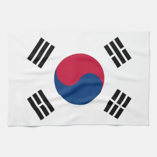 Kitchen towel with Flag of South Korea