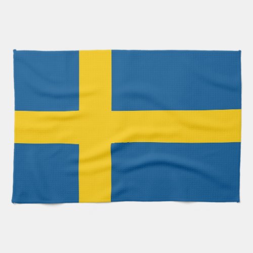 Kitchen towel with Flag of Sweden