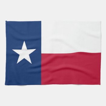 Kitchen Towel With Flag Of Texas  U.s.a. by AllFlags at Zazzle