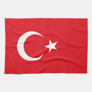 Kitchen towel with Flag of Turkey