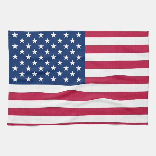Kitchen towel with Flag of  U.S.A. (Horizontal)