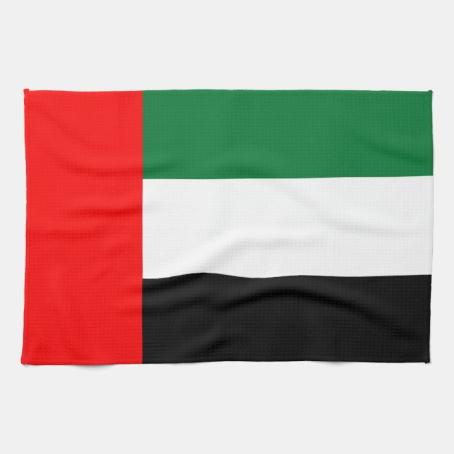 Kitchen towel with Flag of United Arab Emirates (Horizontal)