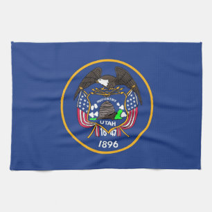 Kitchen towel with Flag of Utah, U.S.A.