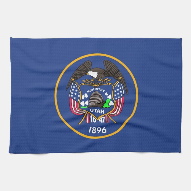 Kitchen towel with Flag of Utah, U.S.A. (Horizontal)