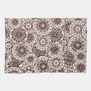 Kitchen Towel With Folk Ornament by Taniastore at Zazzle