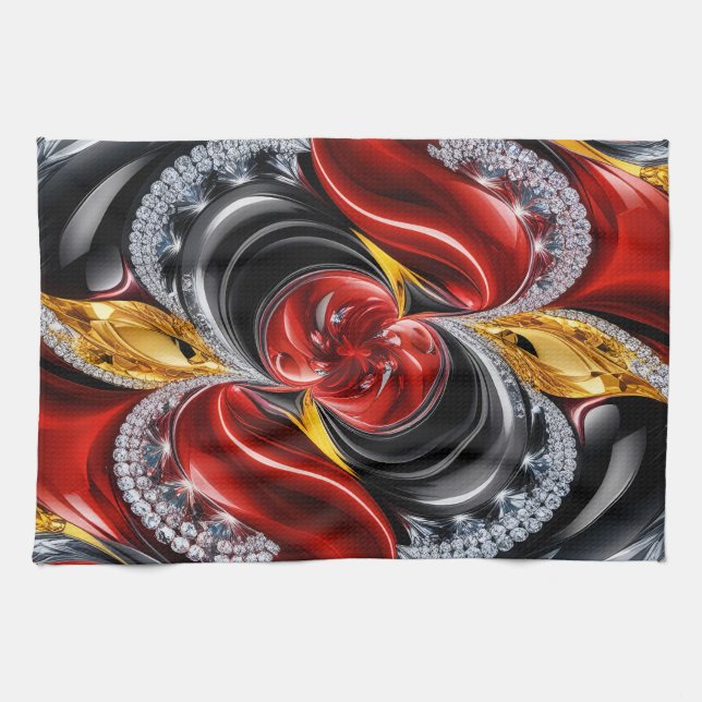 Kitchen towel with German Colors Design (Horizontal)