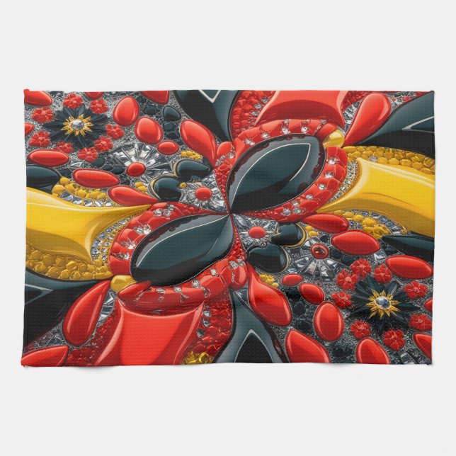 Kitchen towel with Germany Colors Design (Horizontal)