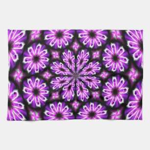 Kitchen towel with purple black Abstract Design
