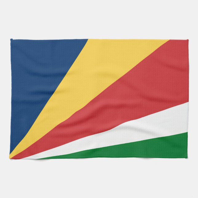 Kitchen towel with Seychelles Colors Design (Horizontal)