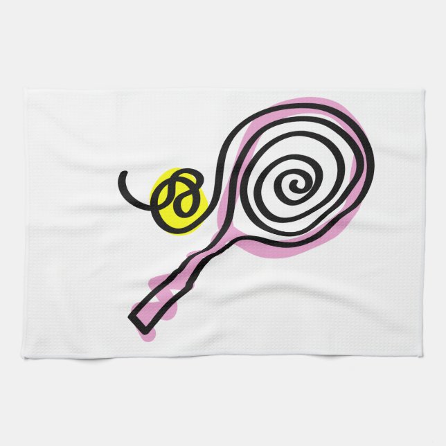 Kitchen towel with tennis print (Horizontal)
