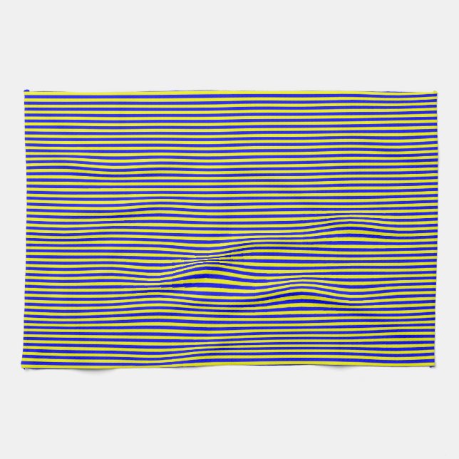Kitchen Towel - Yellow and Blue - Stripes (Horizontal)