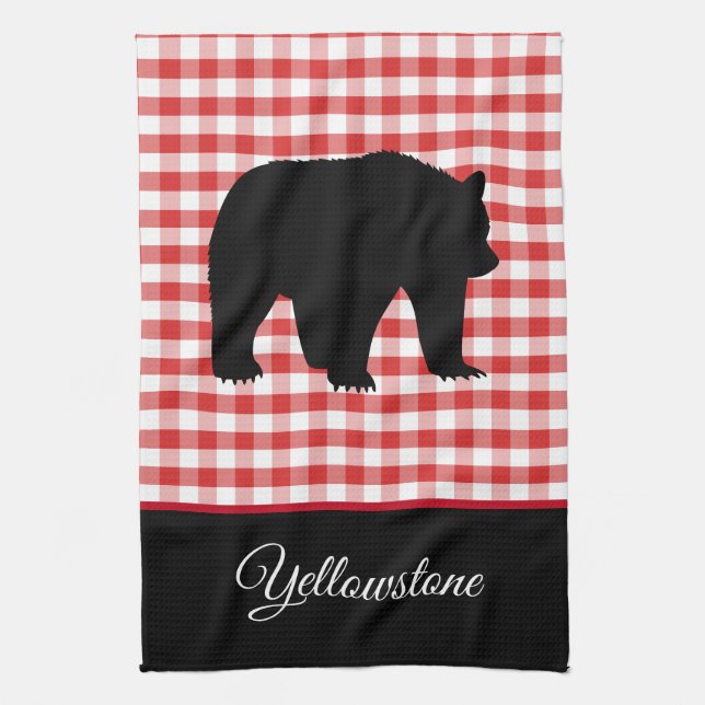 Kitchen Towel-Yellowstone Bear Kitchen Towel (Vertical)