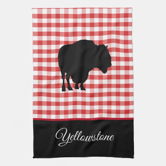 Kitchen Towel-Yellowstone Buffalo Towel (Vertical)