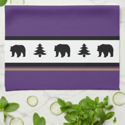 Kitchen Towel_Yellowstone Lodge 3 Bear and Trees Kitchen Towel