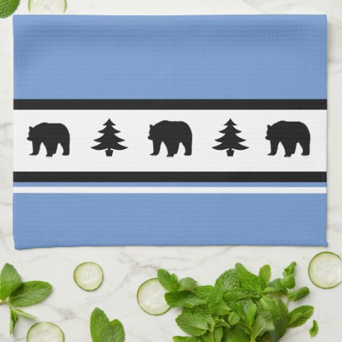 Kitchen Towel_Yellowstone Lodge 3 Bear and Trees Kitchen Towel