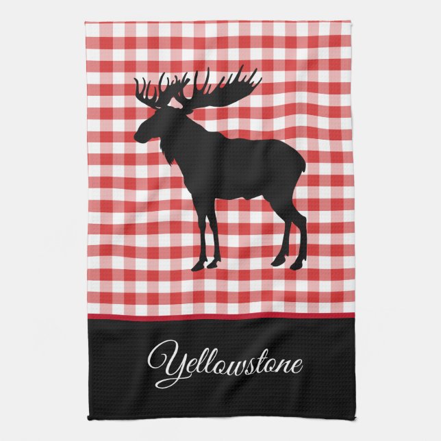 Kitchen Towel-Yellowstone Moose Towel (Vertical)