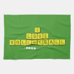 i
 love
 volleyball  Kitchen Towels
