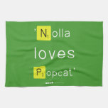 'Nolla 
 loves
 Popcat'  Kitchen Towels
