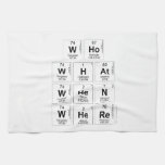 Who
 WHat
 When
 Where  Kitchen Towels