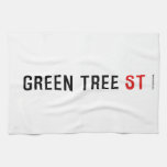 Green Tree  Kitchen Towels